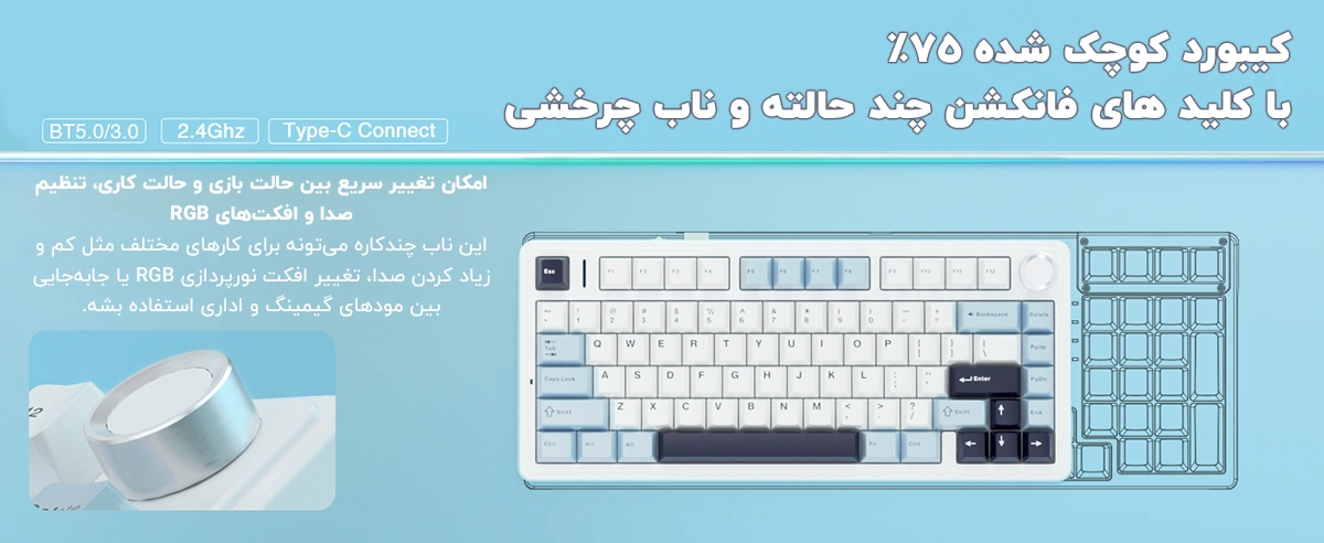 کیبورد گیمینگ AULA F75