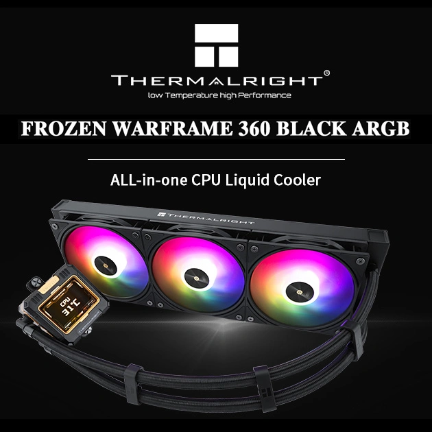 خنک کننده مایع ترمالرایت Frozen Warframe 360 ARGB با نمایشگر LCD و نورپردازی ARGB