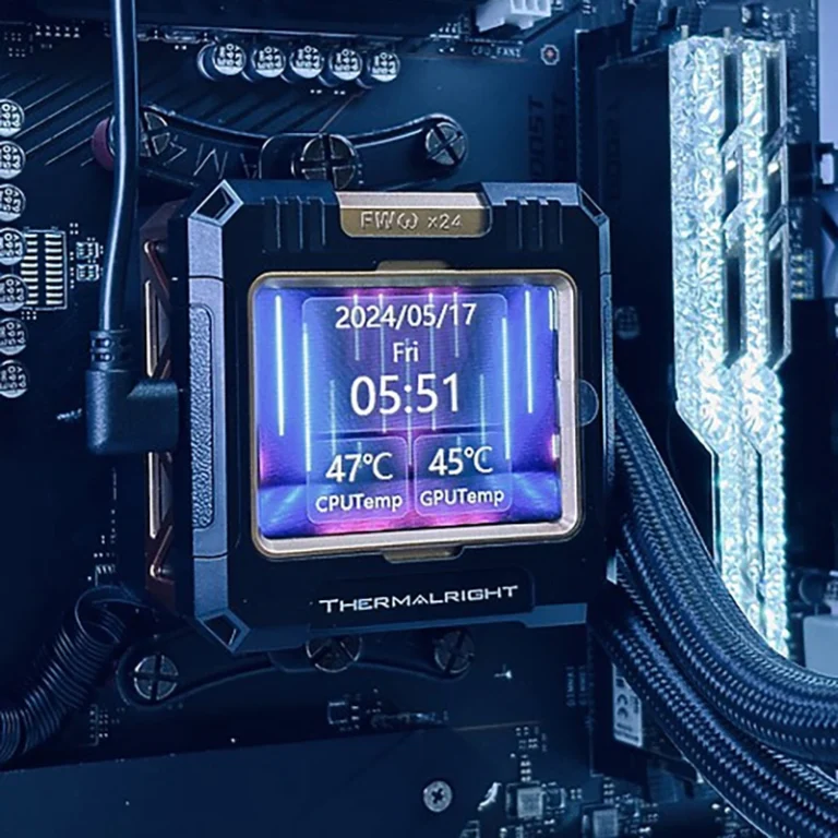 خنک کننده مایع ترمالرایت Frozen Warframe 360 ARGB با نمایشگر LCD و نورپردازی ARGB