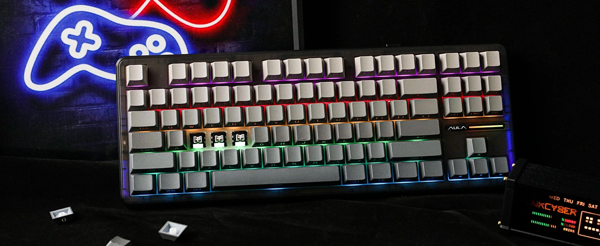 کیبورد مکانیکی بی سیم AULA F87 Pro