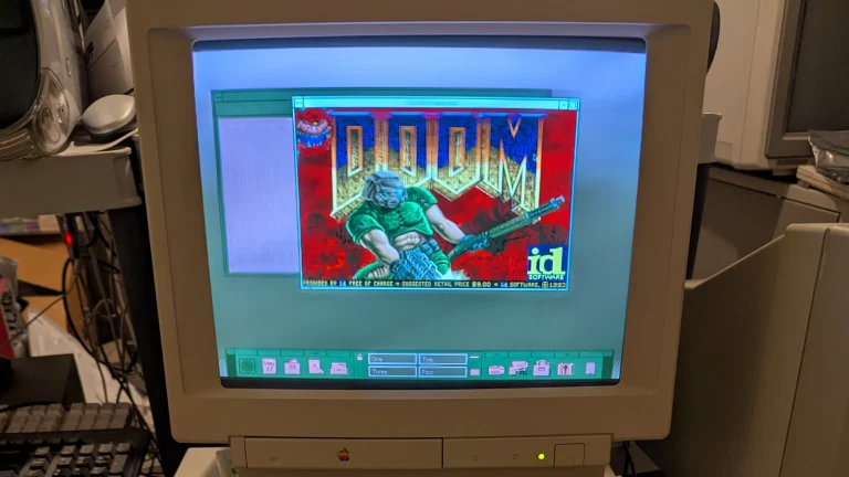 Apple Network Server running doom