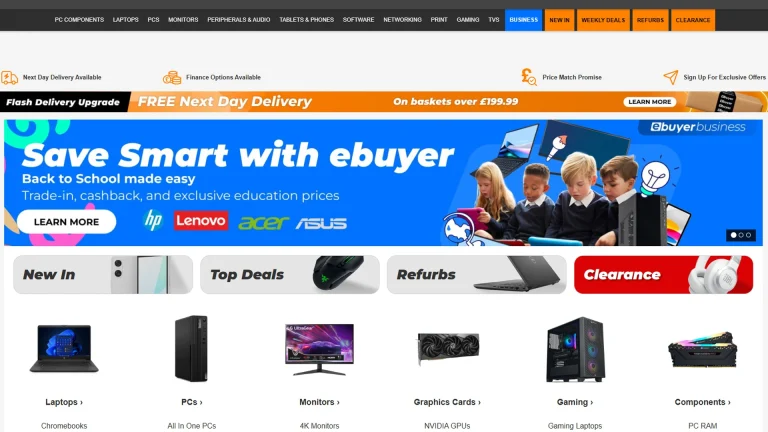 Ebuyer website at the end of July