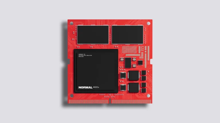 Normal Computing's rendering image of an ASIC