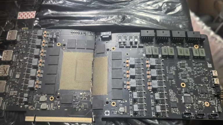 A leaked prototype of an RTX 5090 engineering sample