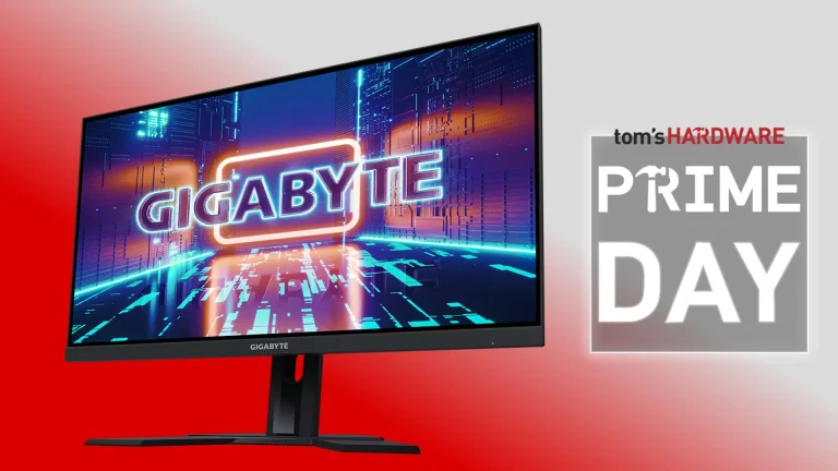 An image of the Gigabyte M27Q X with the Prime Day logo