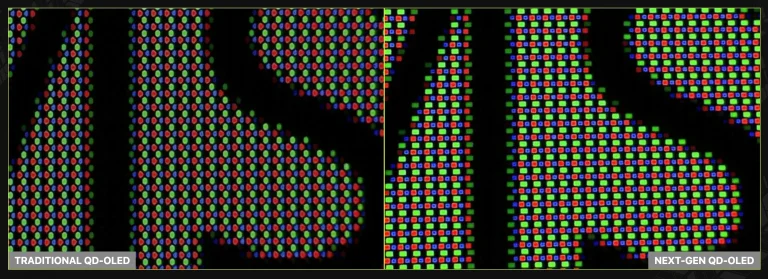 تفاوت وضوح متن بین پنل‌های QD-OLED قدیمی‌تر و جدیدتر