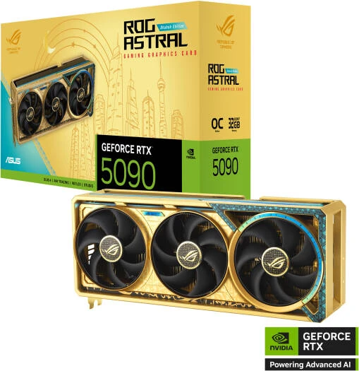 ASUS ROG Astral GeForce RTX 5090 Dhahab OC Edition retail box