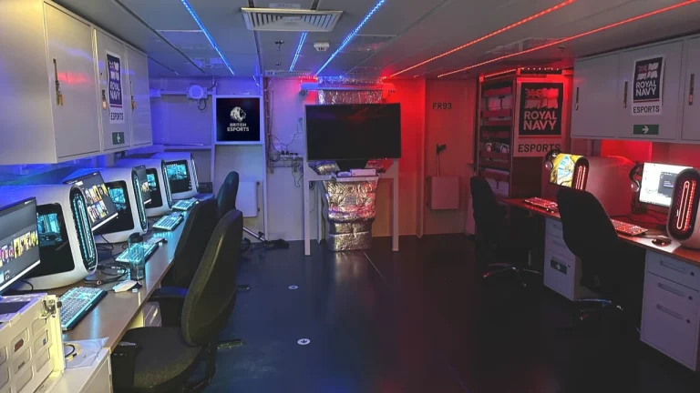 Esports suite onboard UK Royal Navy warship