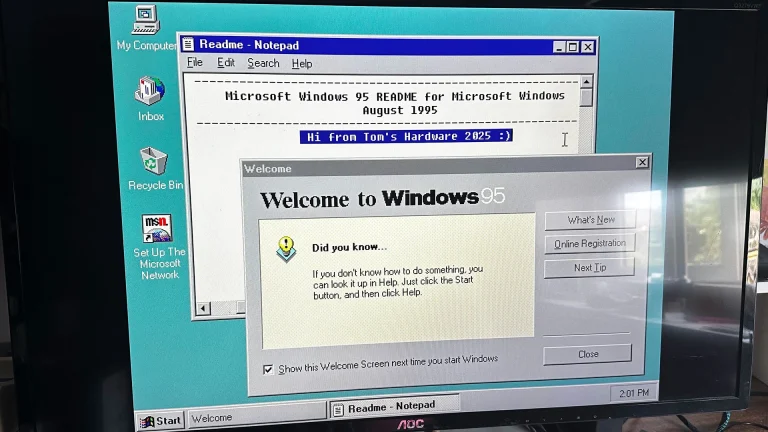 Microsoft's Windows 95 release was 30 years ago today, the first time software was a pop culture smash | Tom's HardwareTom's Hardware