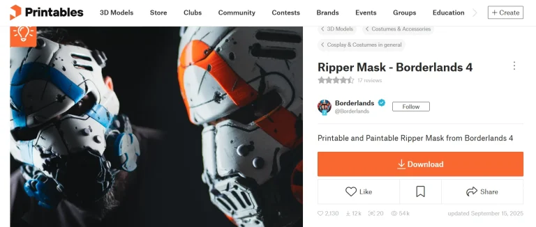 Prusa Research Brings Borderlands 4 Props to 3D Printers