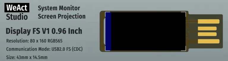 WeAct 0.96 Inch USB Secondary Screen