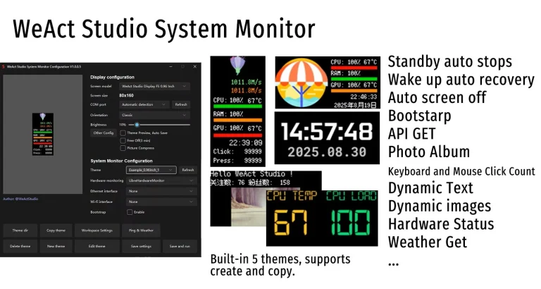 WeAct 0.96 Inch USB Secondary Screen