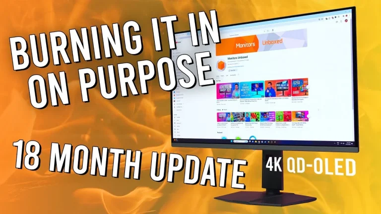 Deliberately Burning In My QD-OLED Monitor - 18 Month Update - YouTube