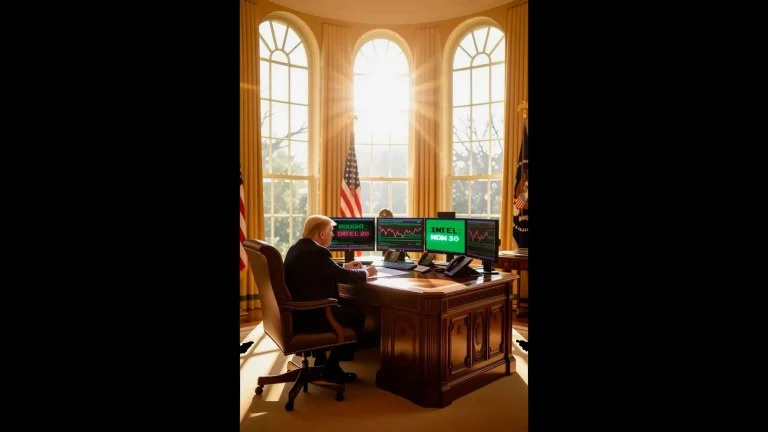 President Trump posts an AI-generated image of him trading Intel stock inside the White House — imaginary share was bought at $20 and sold at $30, reflective of real-world prices | Tom's Hardware