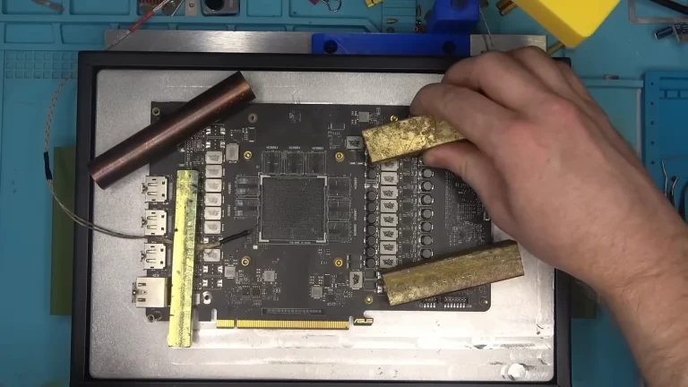 An RTX 4080 Super being birthed in front of our eyes