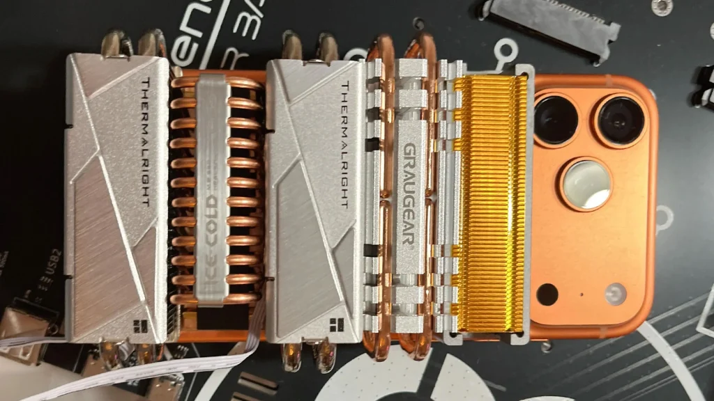 Monstrous SSD cooling solution strapped to iPhone 17 Pro Max delivers unparalleled performance — clocks 90% stability in 3D Mark Stress Test, jury still out on hideous aesthetics | Tom's Hardware
