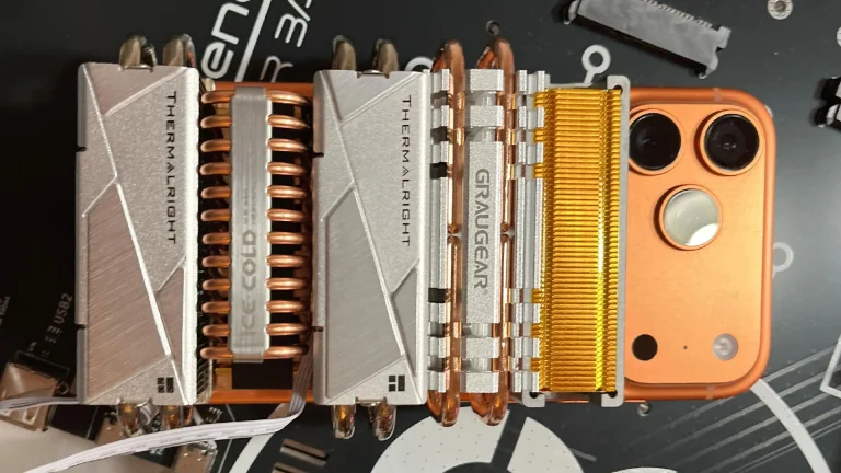 Monstrous SSD cooling solution strapped to iPhone 17 Pro Max delivers unparalleled performance — clocks 90% stability in 3D Mark Stress Test, jury still out on hideous aesthetics | Tom's Hardware