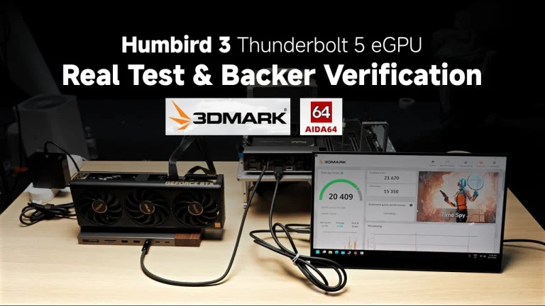Humbird 3 Thunderbolt 5 eGPU – تست واقعی و تایید پشتیبان - یوتیوب