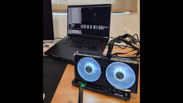 Apple MacBook successfully runs an Nvidia GPU through USB4 using an external docking station - Tiny Corp's coding wizardry unlocks Mac+Nvidia magic | Tom's Hardware