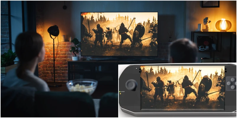 بازی با صفحه نمایش بزرگ در هر مکان: اتصال کنسول‌های قابل حمل به تلویزیون‌های HD با فناوری HDMI®