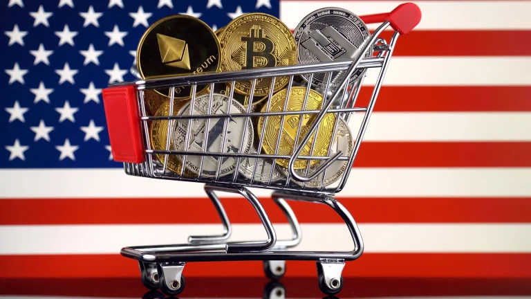 Cryptocurrency Bitcoin shopping cart