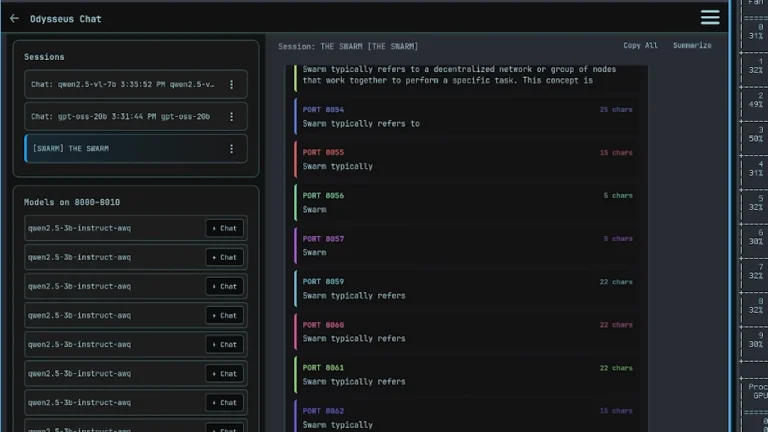 "The Swarm" of chatbots answering at the same time