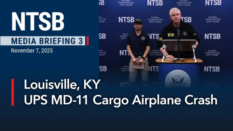 NTSB Media Briefing 3 - UPS MD-11 Cargo Aircraft Crash, Louisville, KY - YouTube