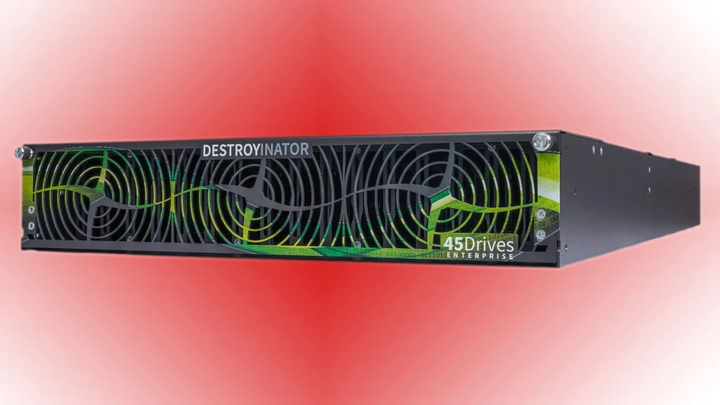 NVMe Destroyinator می‌تواند ۱۶ درایو NVMe را به طور همزمان با سرعت ۶۴ گیگابایت بر ثانیه پاک کند