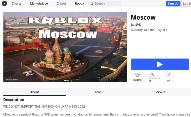 Roblox blocked in Russia