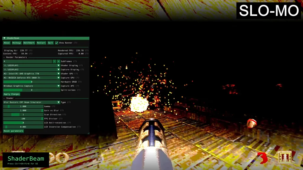 ShaderBeam وضوح حرکت شبیه به CRT را در مانیتورهای LCD و OLED با نرخ تازه‌سازی بالا ارائه می‌دهد