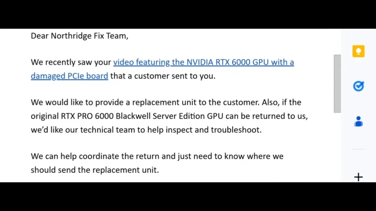 پاسخ انویدیا به NorthridgeFix