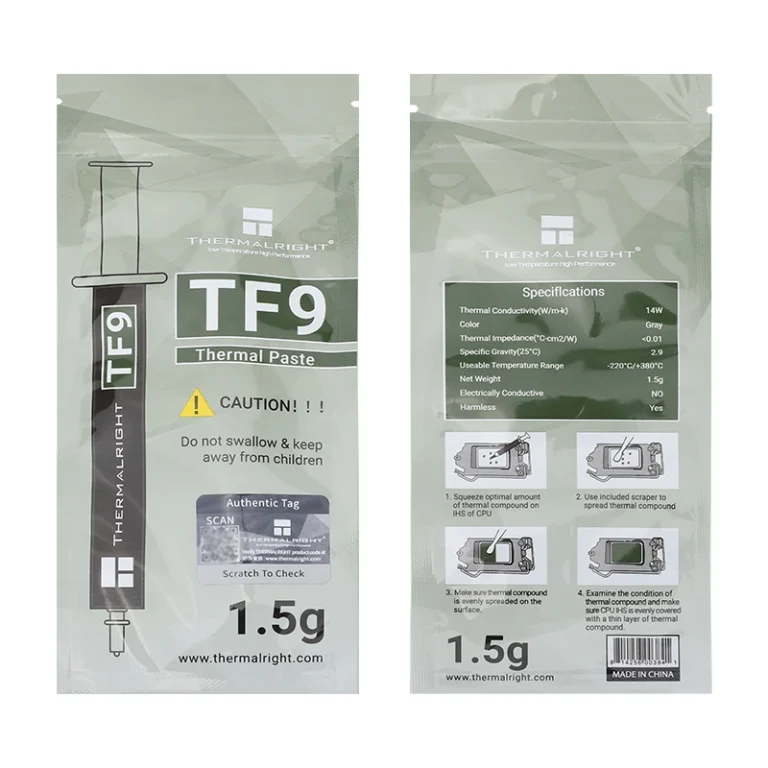 خمیر سیلیکون ترمالرایت TF9 وزن 1.5 گرمی