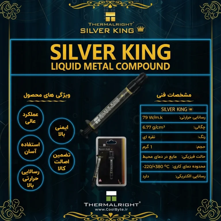 لیکوئید متال ترمالرایت Silver King انتقال حرارتی 79 W/m.k
