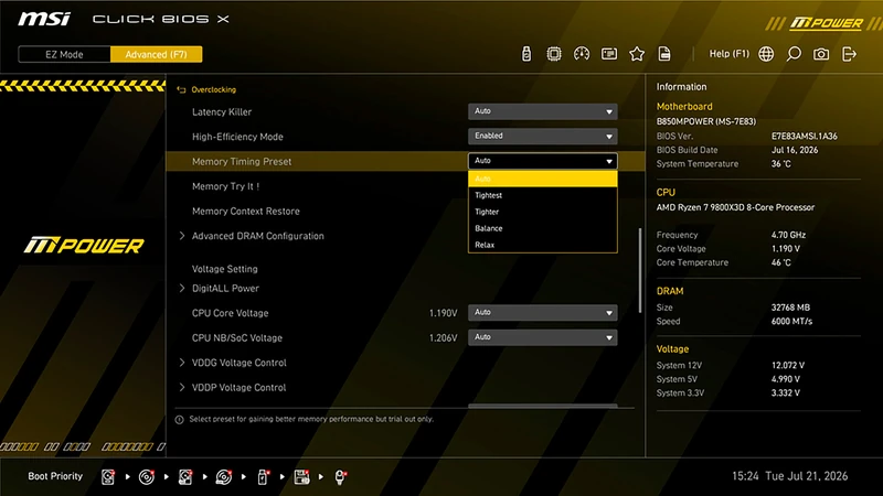 MSI promises an EXPO ULL-like boost for your existing DDR5 memory — High-Efficiency Mode brings low-latency tuning to older RAM | Tom's HardwareTom's Hardware